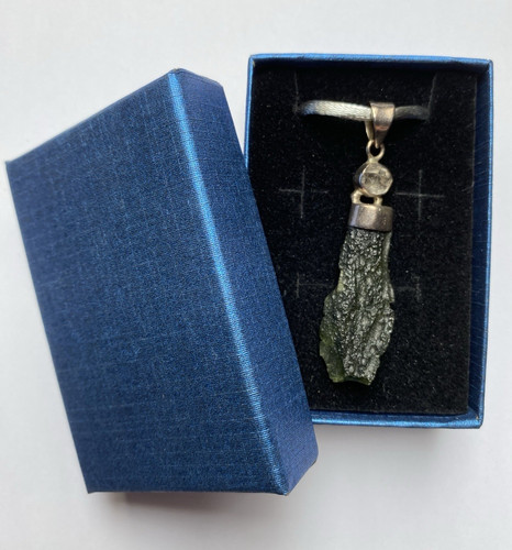 Balinese silver moldavite - moldavite, &